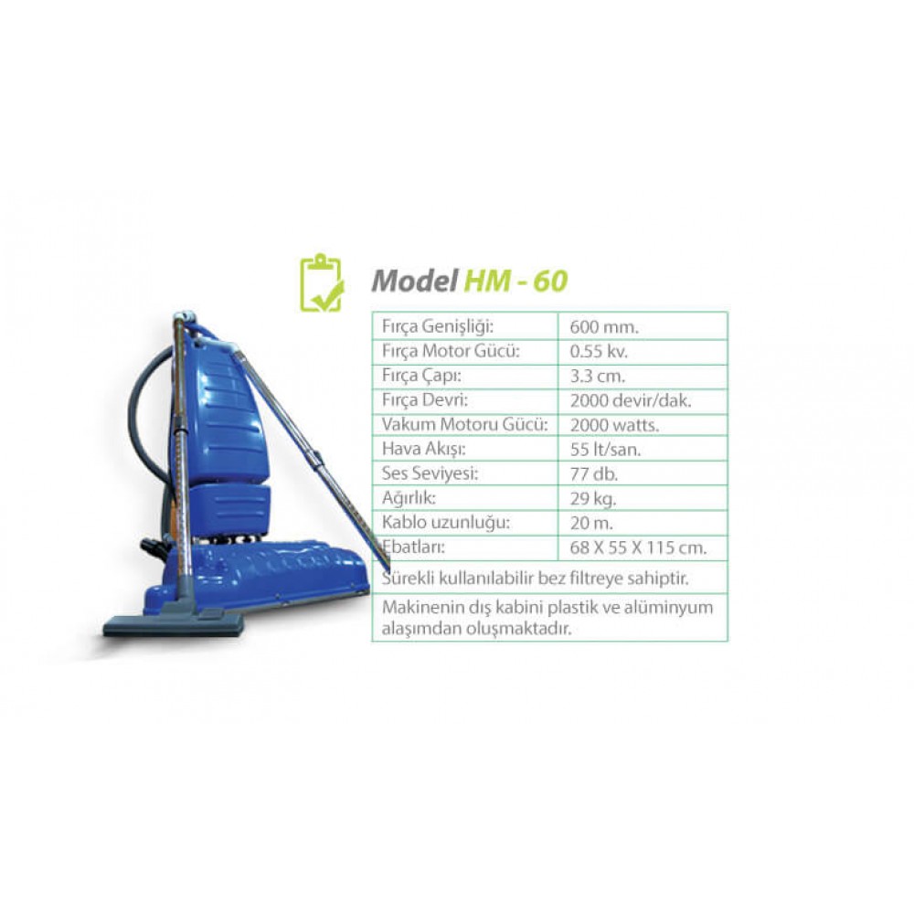 Aspirateur de mosquée | MODÈLE HM 60